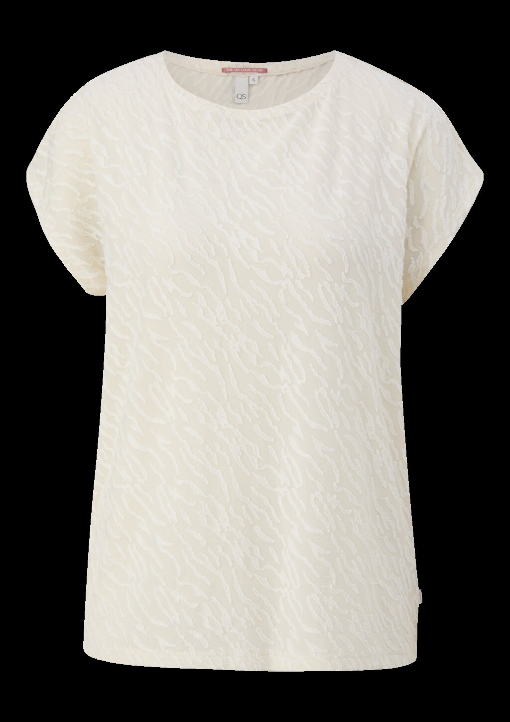 Leicht transparentes Oversize-Shirt mit Ausbrennermuster