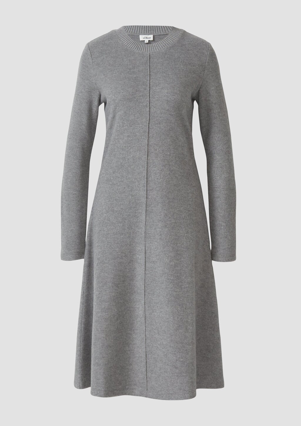 Strukturiertes Midikleid aus weichem Sweat im Slim Fit