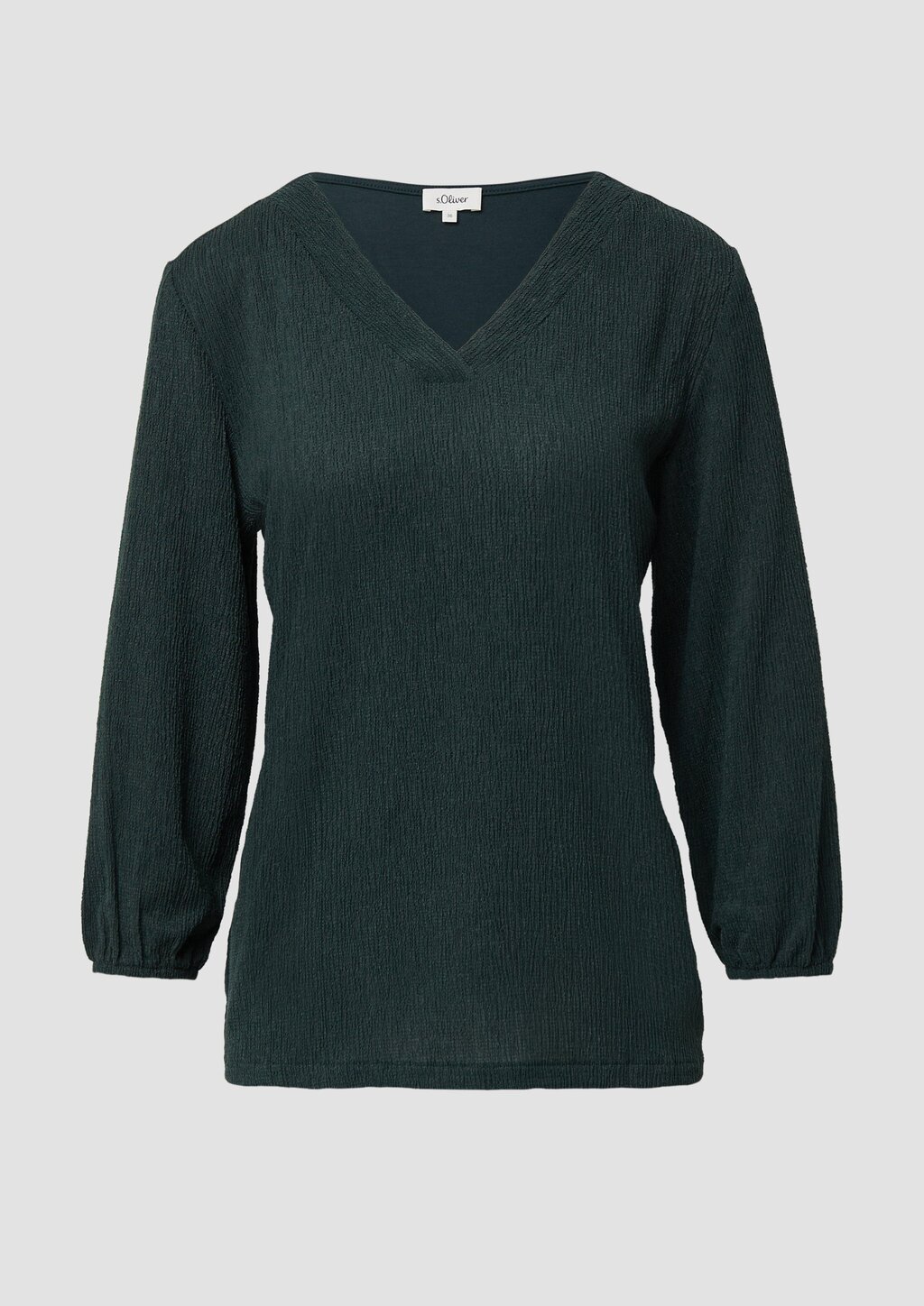 Strukturshirt im Fabricmix mit 3/4-Arm