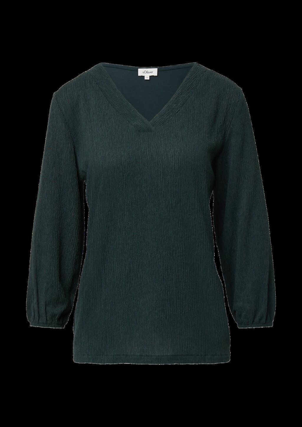 Strukturshirt im Fabricmix mit 3/4-Arm