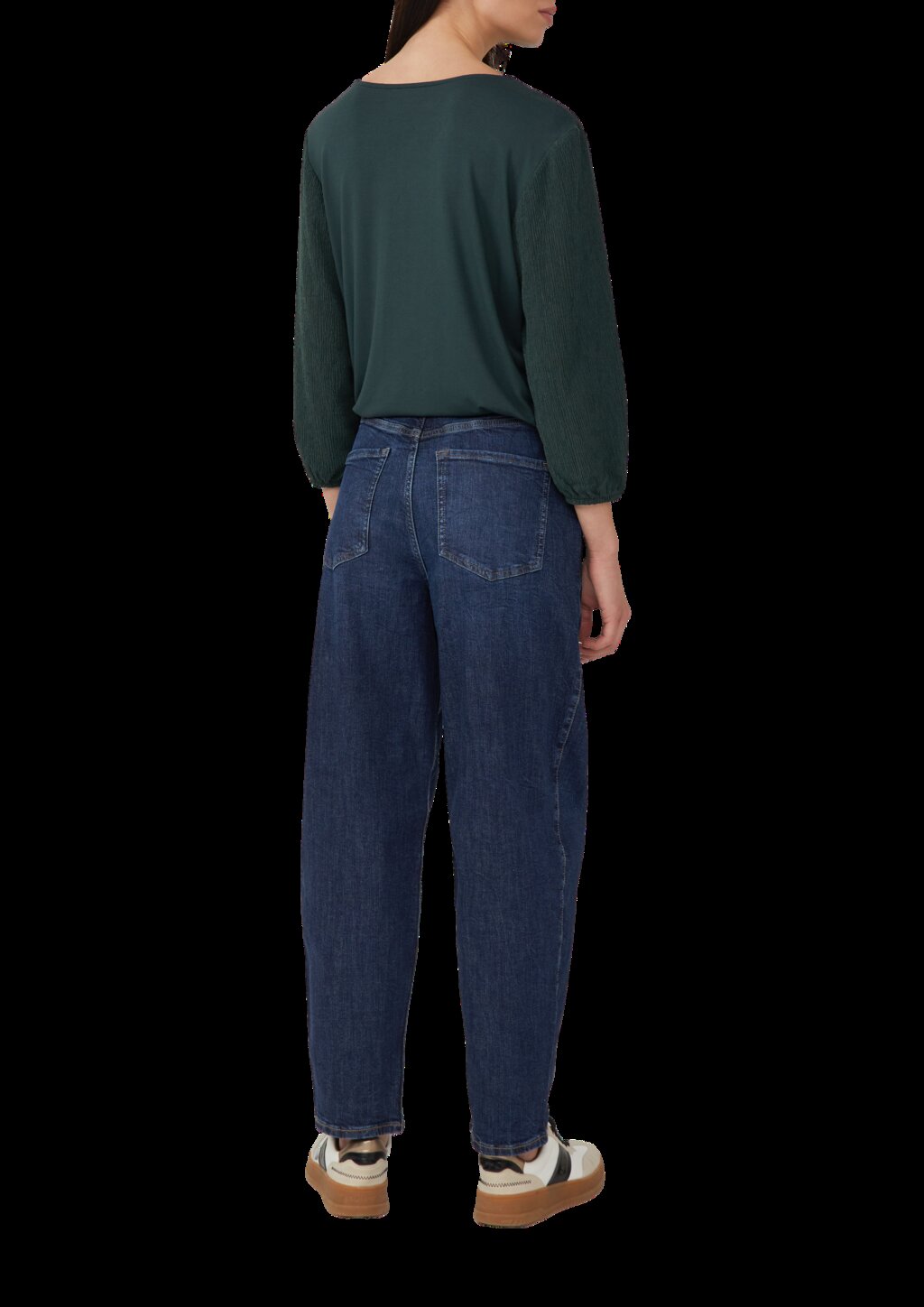 Strukturshirt im Fabricmix mit 3/4-Arm