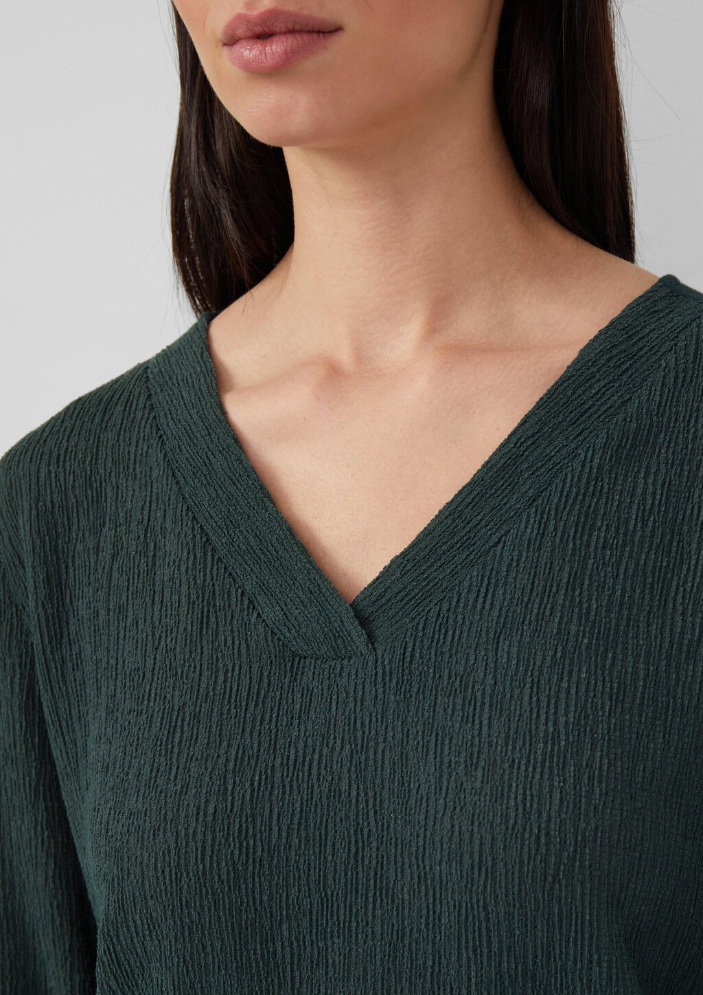 Strukturshirt im Fabricmix mit 3/4-Arm