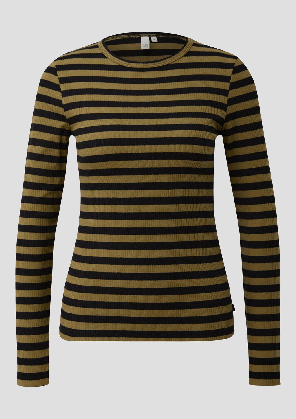 Geripptes Longsleeve im Slim Fit