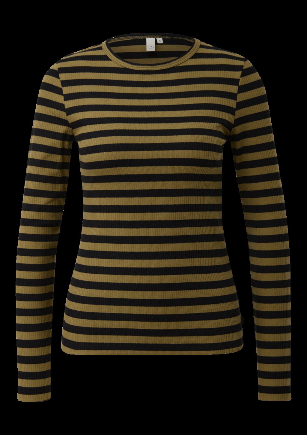 Geripptes Longsleeve im Slim Fit