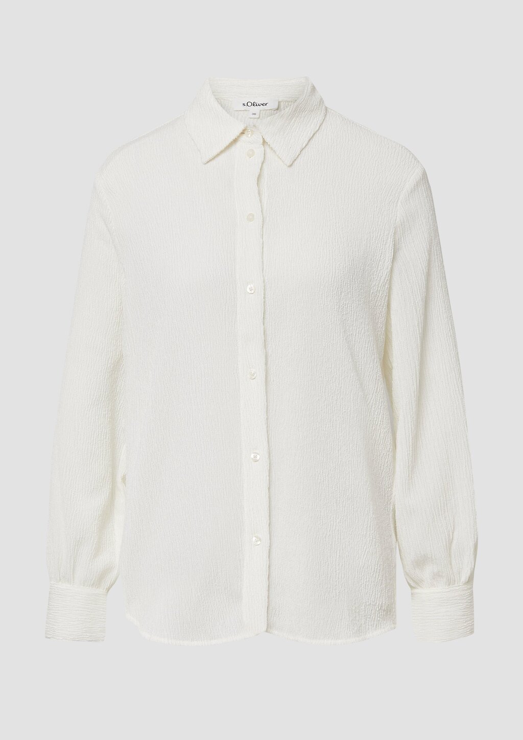 Elastisch Strukturbluse mit Raffung am Rücken