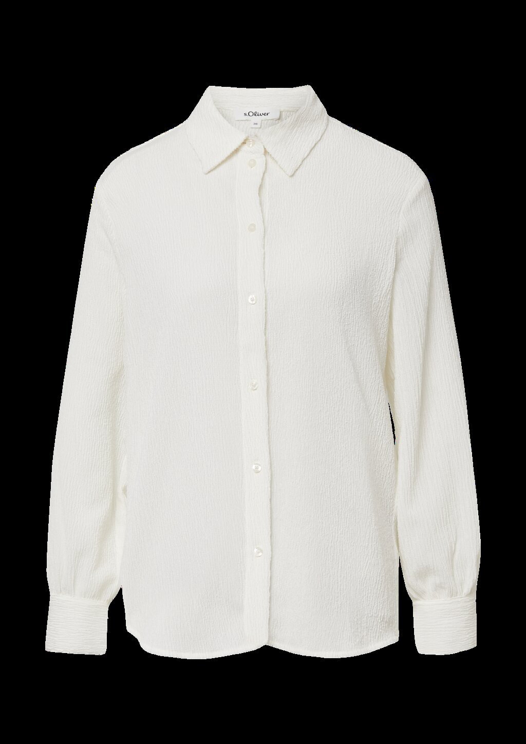 Elastisch Strukturbluse mit Raffung am Rücken