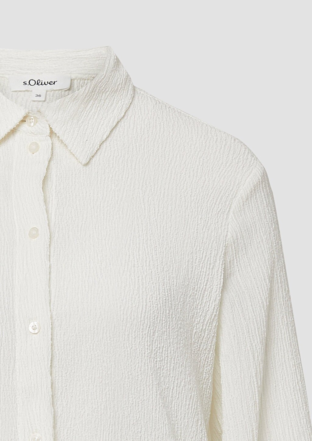 Elastisch Strukturbluse mit Raffung am Rücken