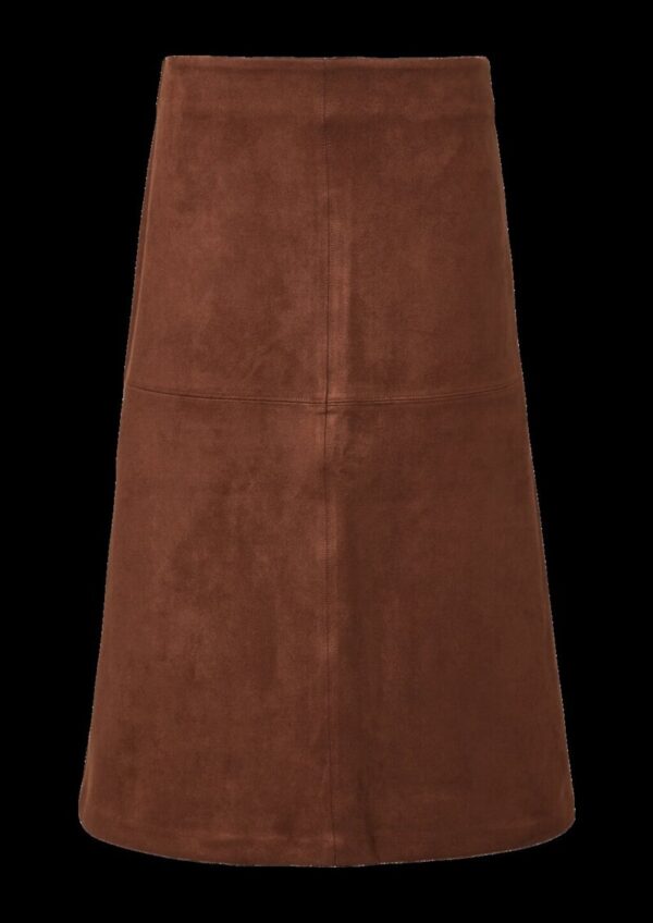 Midi-Rock in Veloursleder-Optik