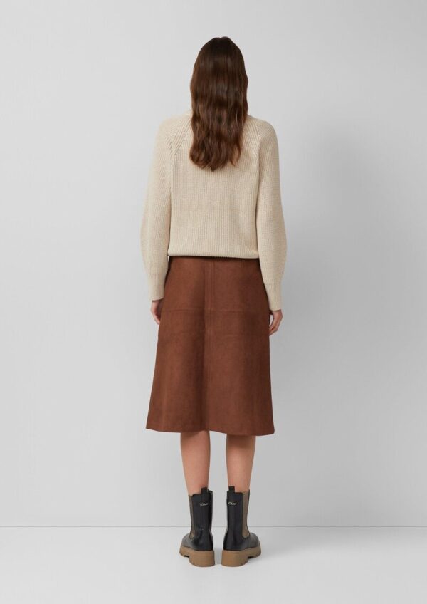 Midi-Rock in Veloursleder-Optik