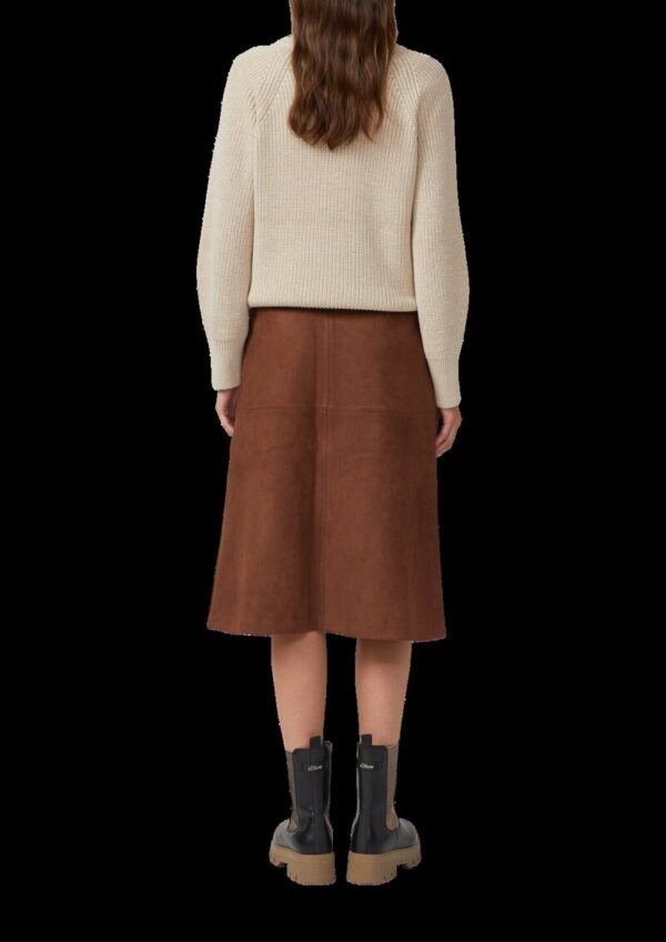 Midi-Rock in Veloursleder-Optik