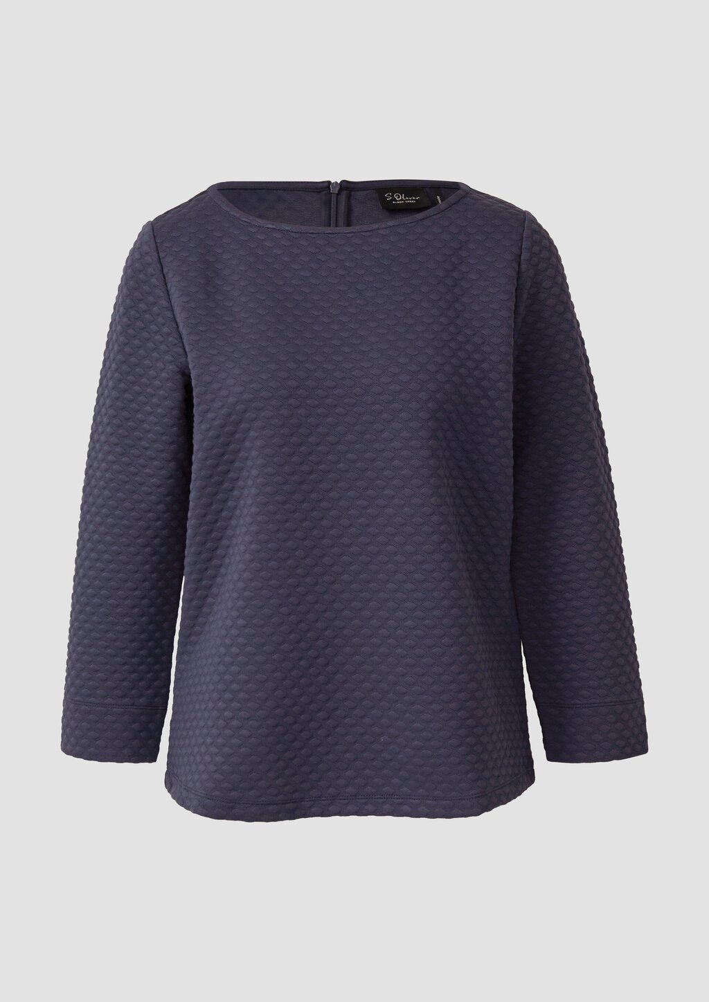 Jacquard-Sweatshirt im Relaxed Fit mit U-Boot-Ausschnitt