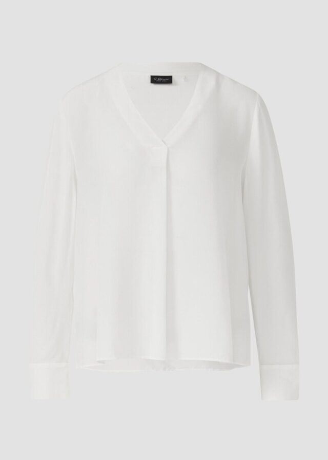 Semitransparente Tunika-Bluse aus Viskose