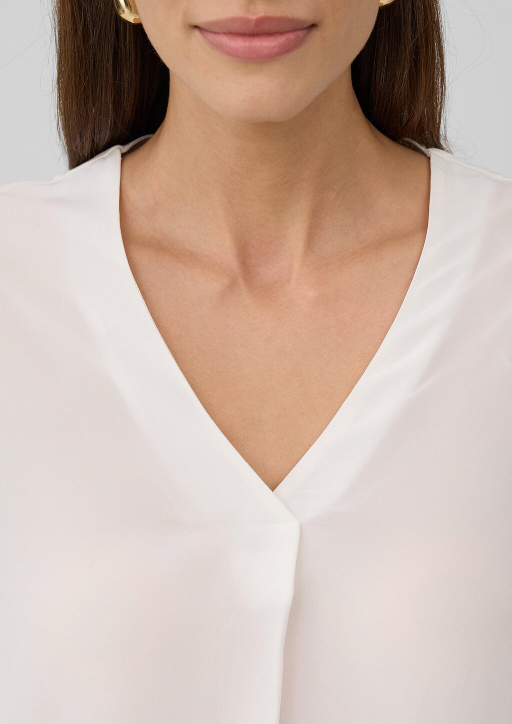 Semitransparente Tunika-Bluse aus Viskose