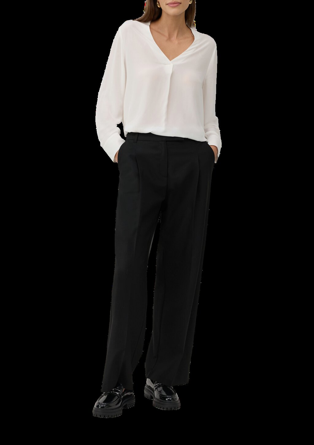 Semitransparente Tunika-Bluse aus Viskose