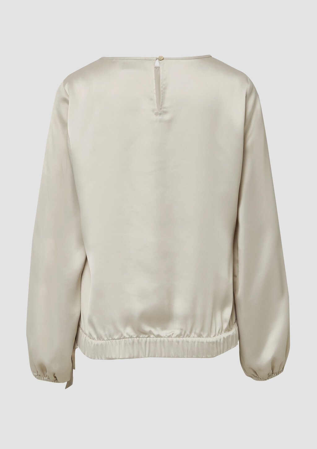Satin-Bluse mit Binde-Detail am Saum