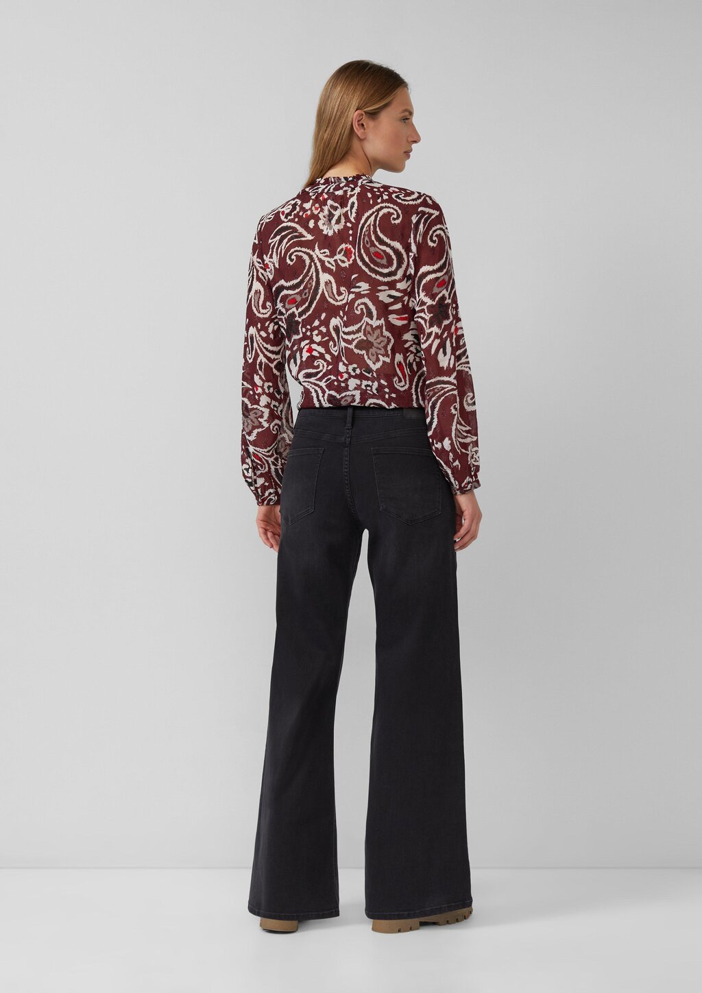 Jeans Suri / Regular Fit / Mid Rise / Wide Leg / Schmuck-Detail