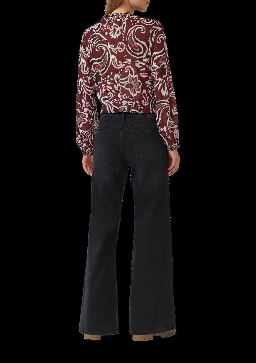 Jeans Suri / Regular Fit / Mid Rise / Wide Leg / Schmuck-Detail