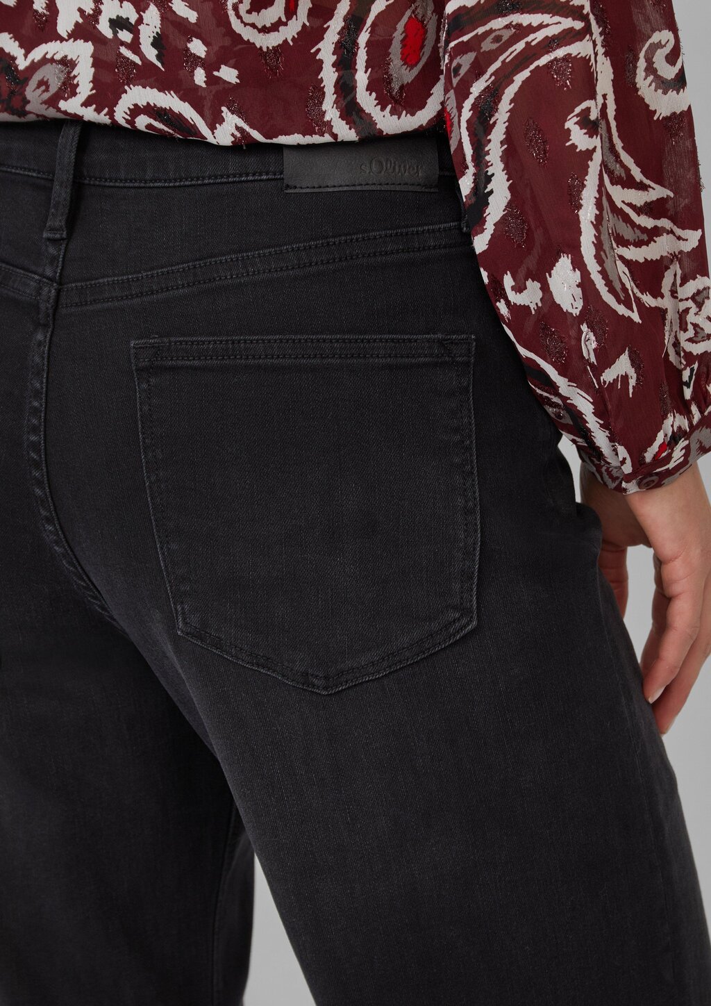 Jeans Suri / Regular Fit / Mid Rise / Wide Leg / Schmuck-Detail
