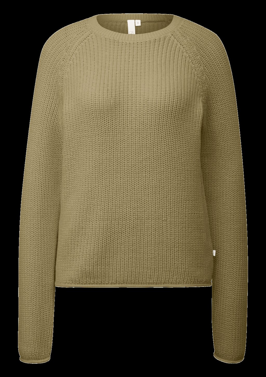 Melierter Strickpullover mit Raglanärmeln