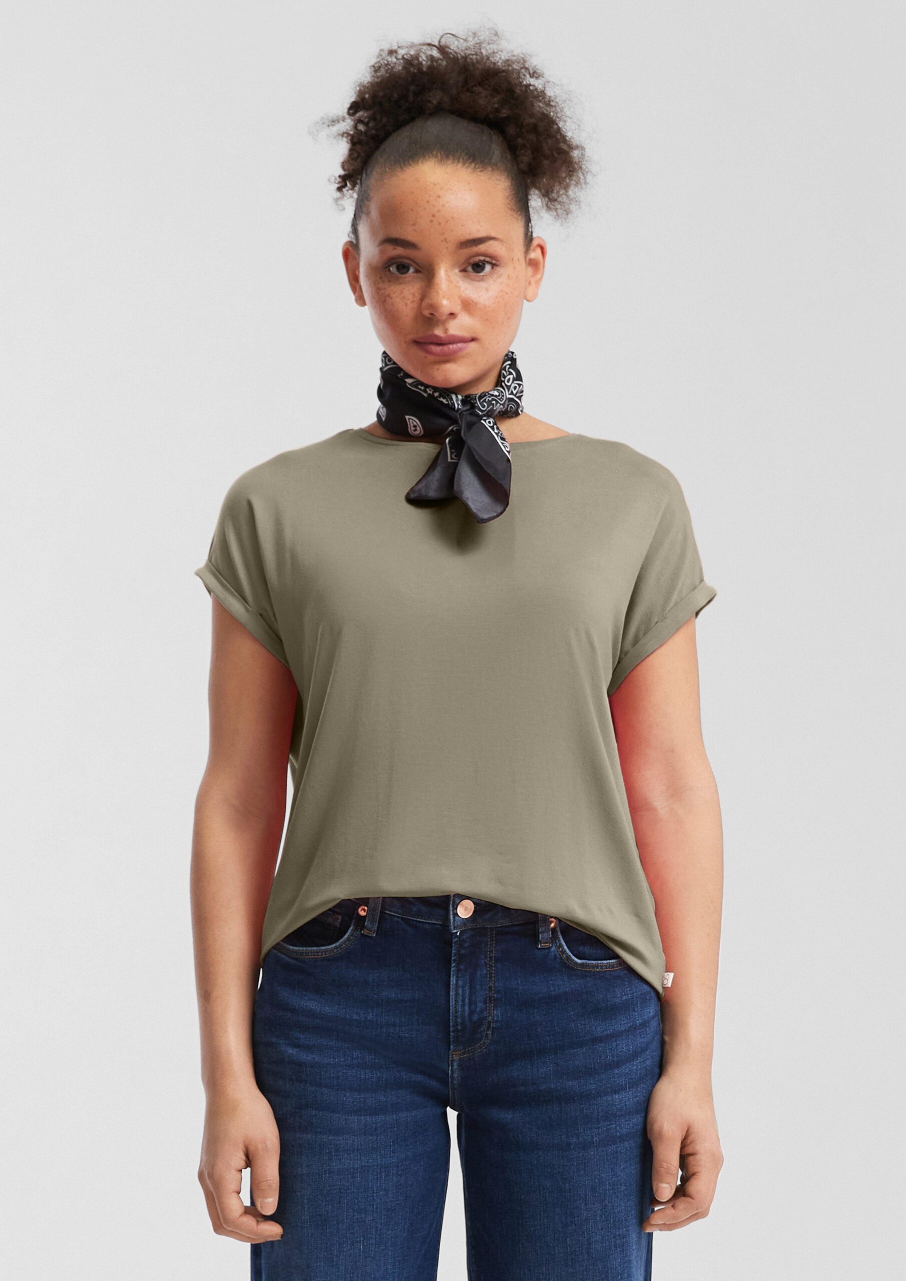 Loose Fit-Shirt im Lyocellmix