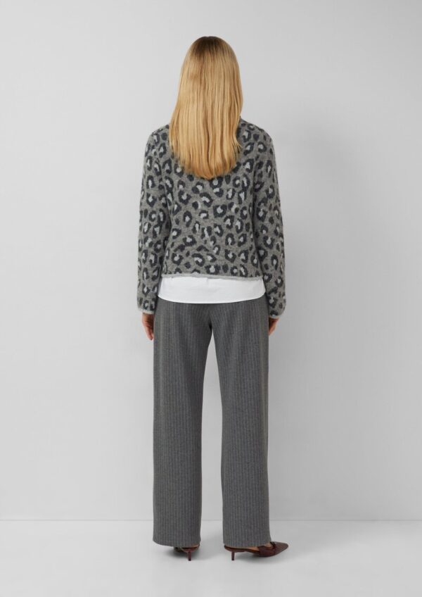 Nadelstreifen-Hose aus elastischem Interlockjersey mit extraweitem Bein