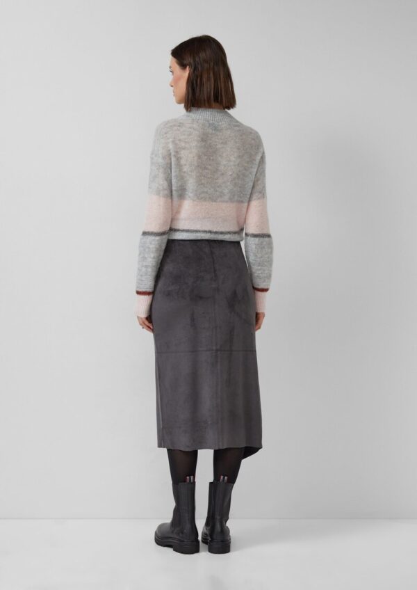 Midirock in Wickel- und Veloursleder-Optik