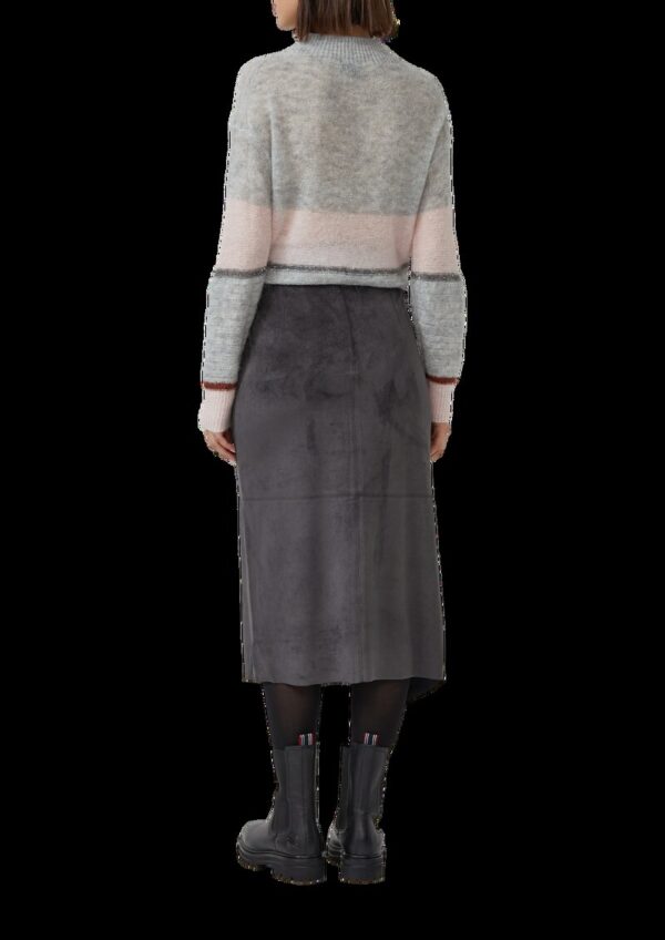 Midirock in Wickel- und Veloursleder-Optik