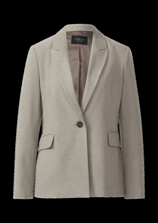 Taillierter Flanell-Blazer in melierter Optik