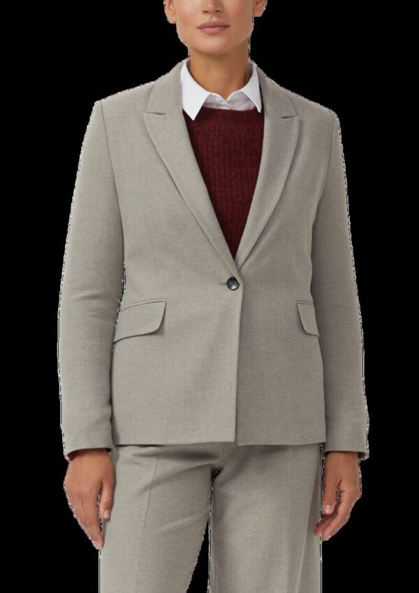 Taillierter Flanell-Blazer in melierter Optik