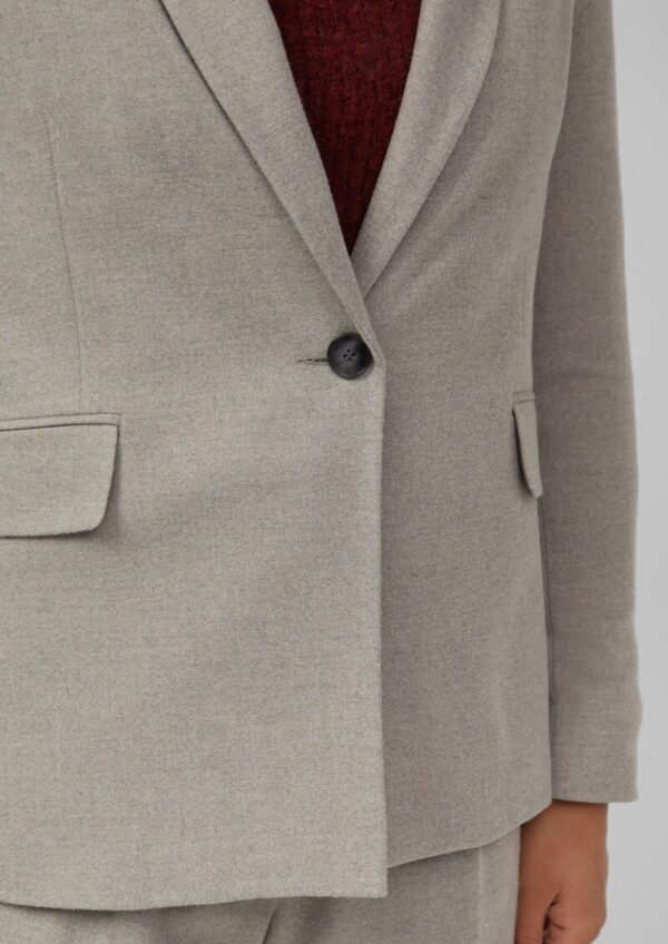 Taillierter Flanell-Blazer in melierter Optik