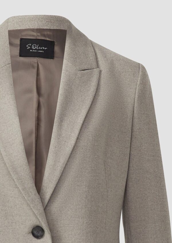 Taillierter Flanell-Blazer in melierter Optik