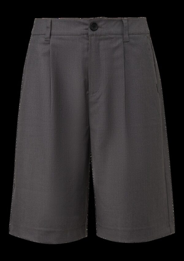 Melierte Bermuda mit Bundfalte