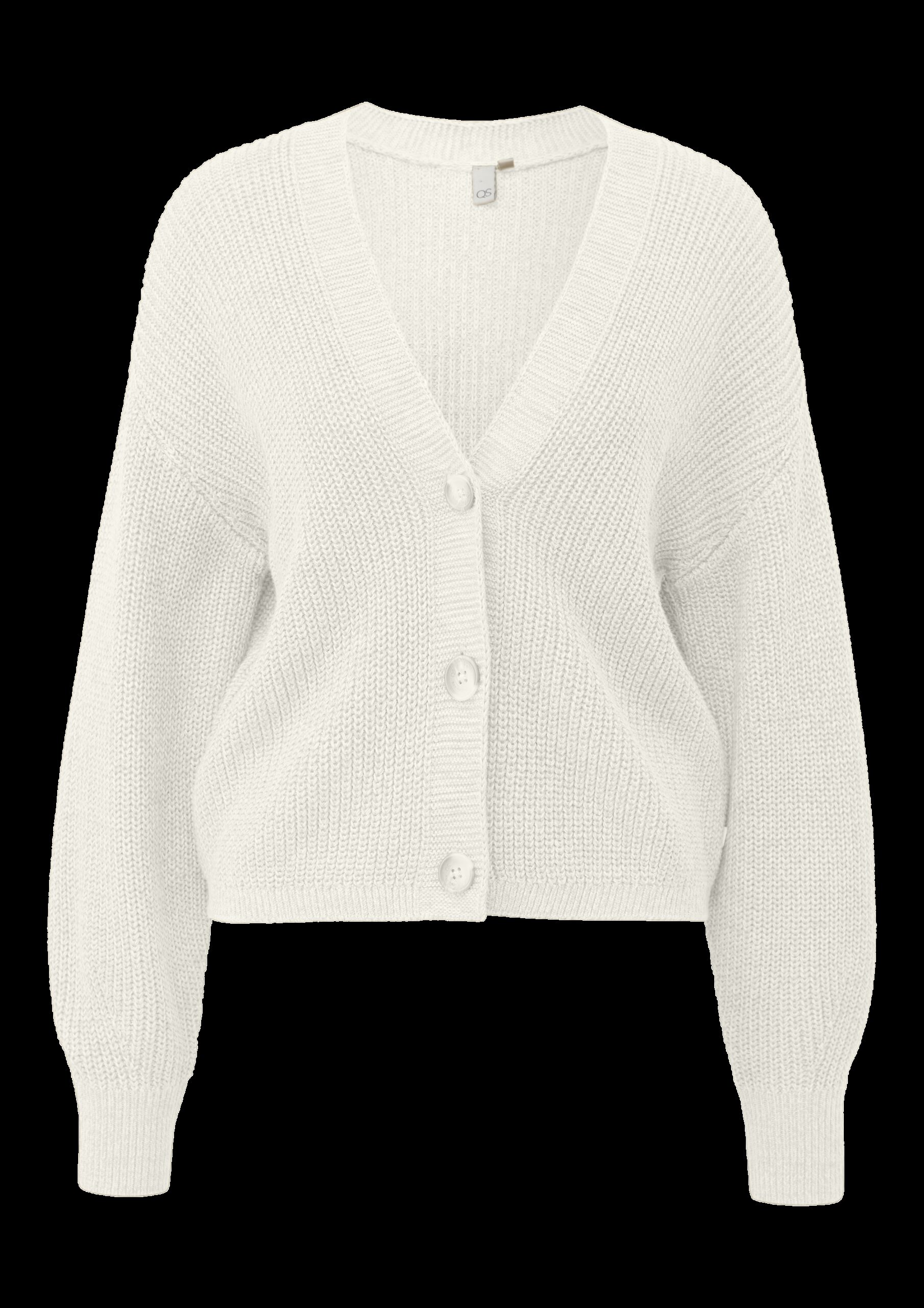 Melierte Strickjacke aus Baumwollmix