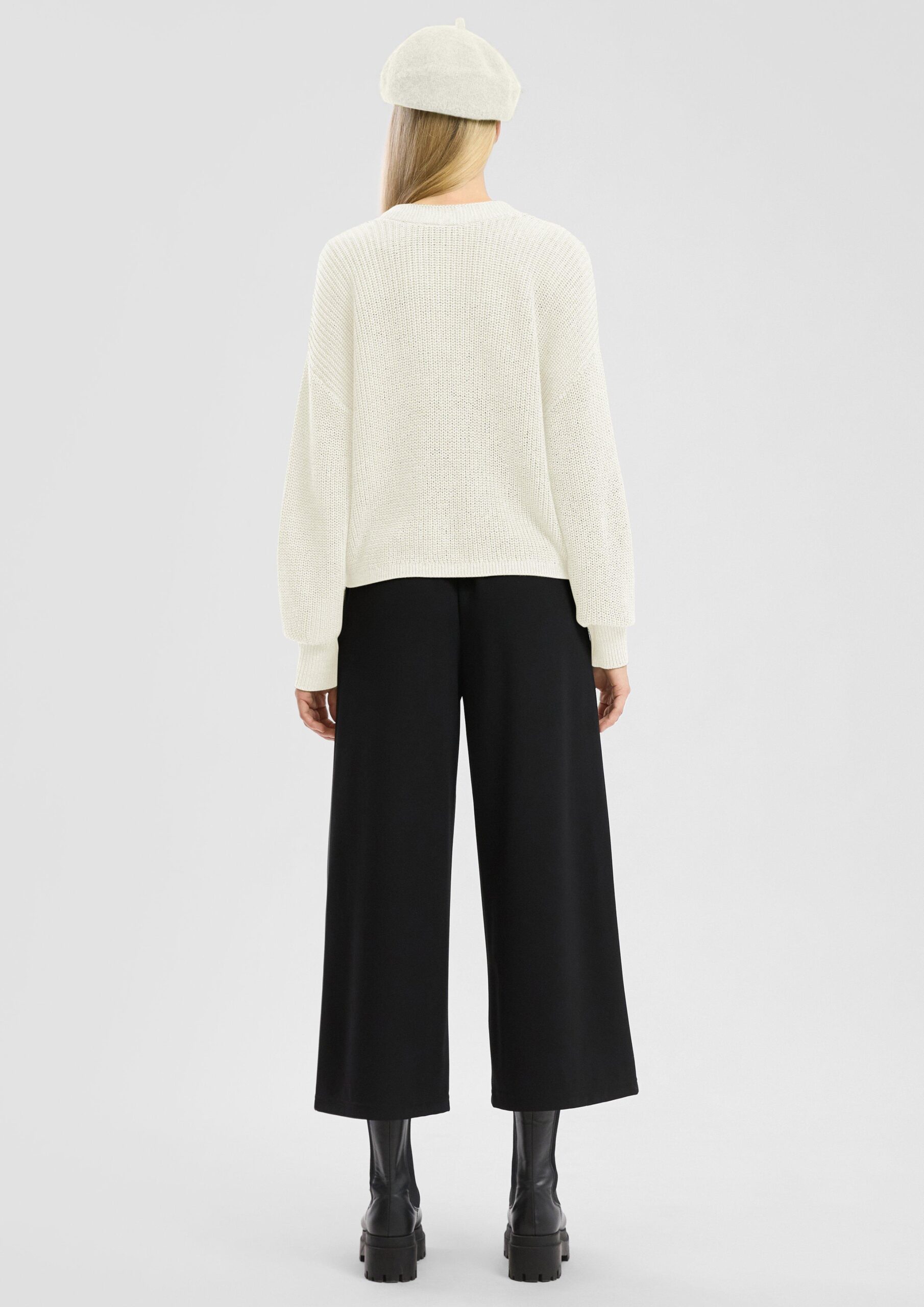 Melierte Strickjacke aus Baumwollmix