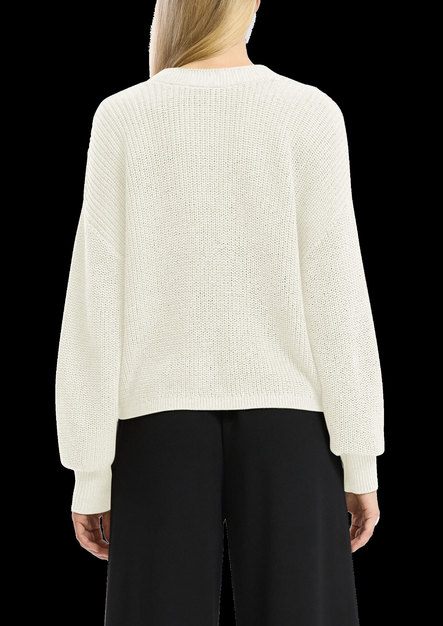 Melierte Strickjacke aus Baumwollmix