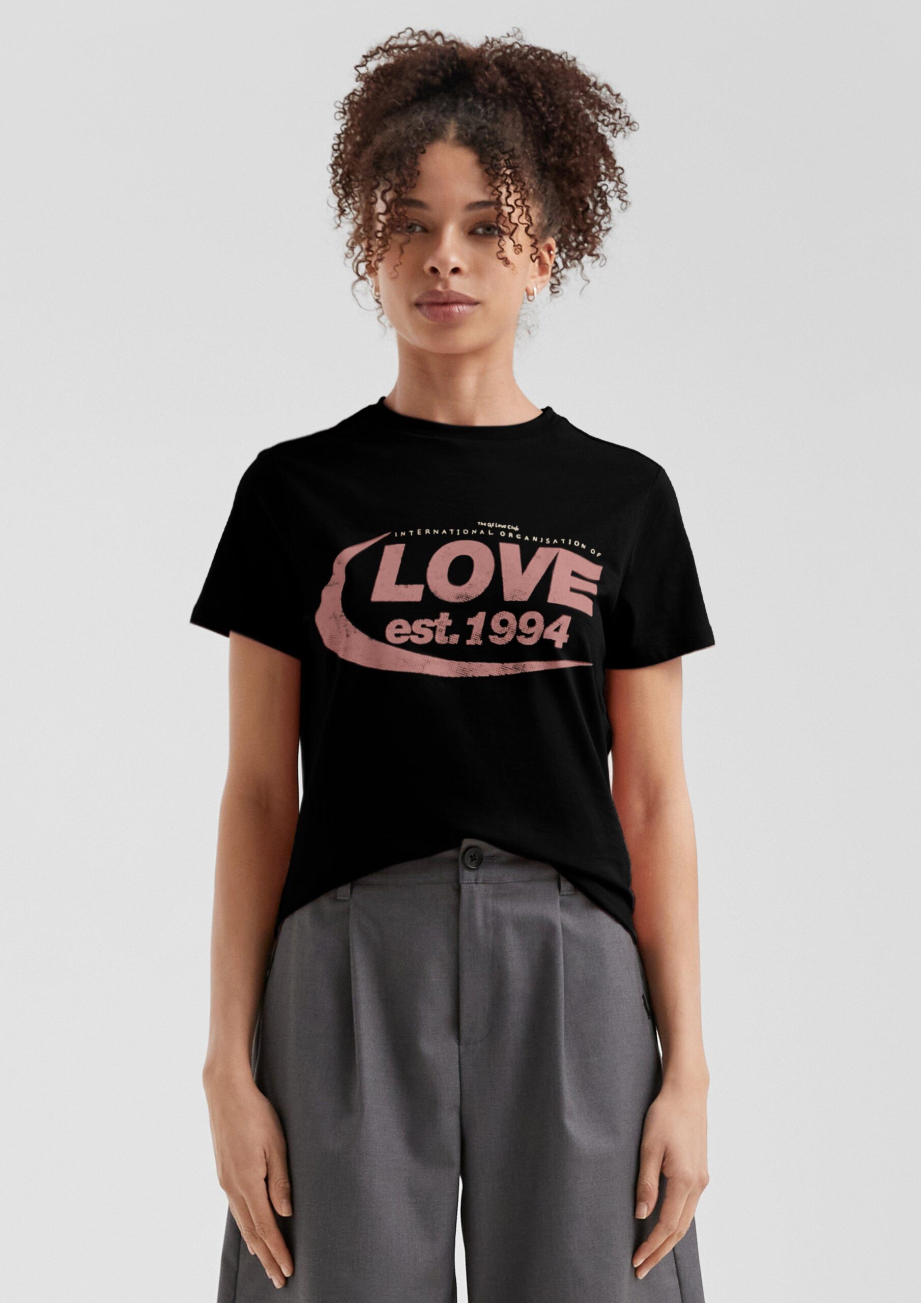 Baumwollshirt mit Frontprint