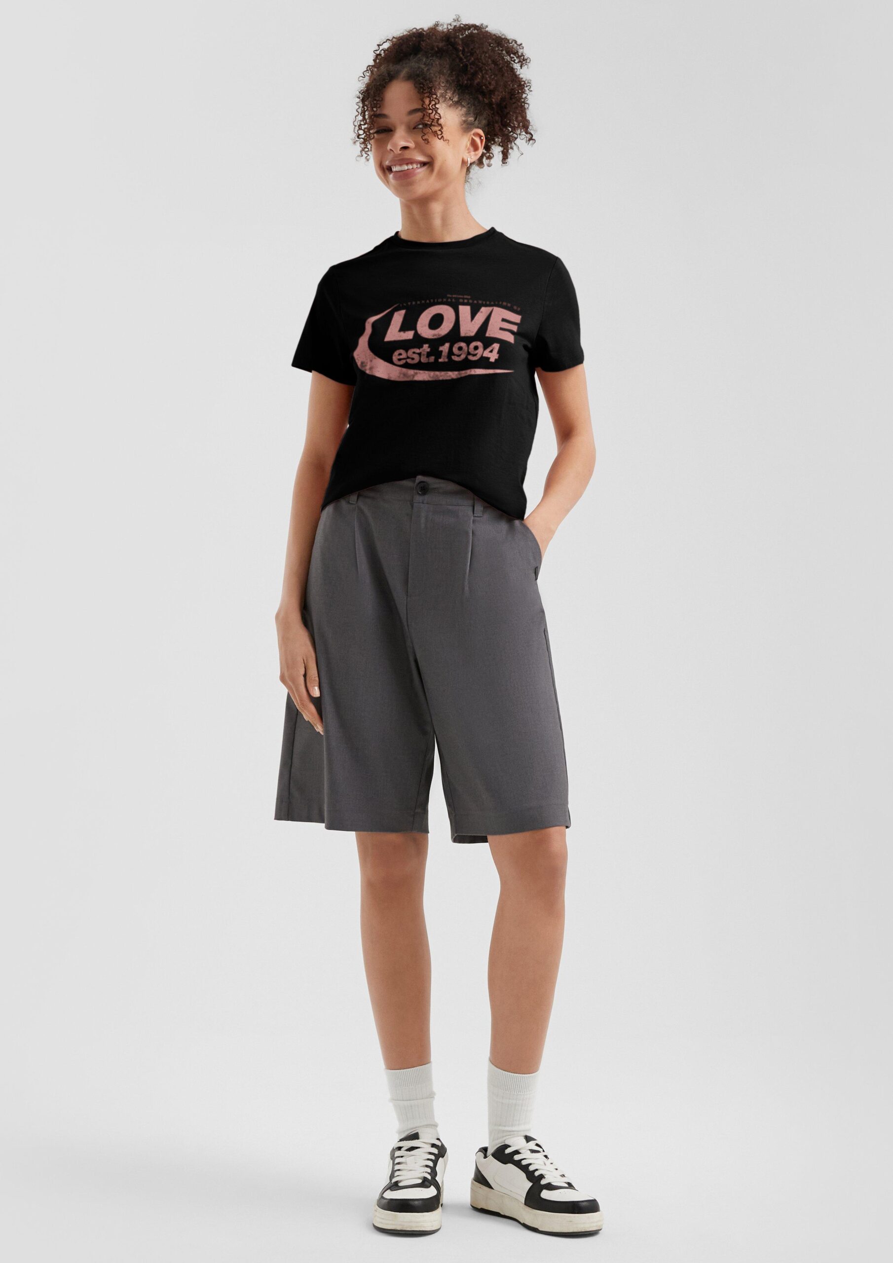 Baumwollshirt mit Frontprint