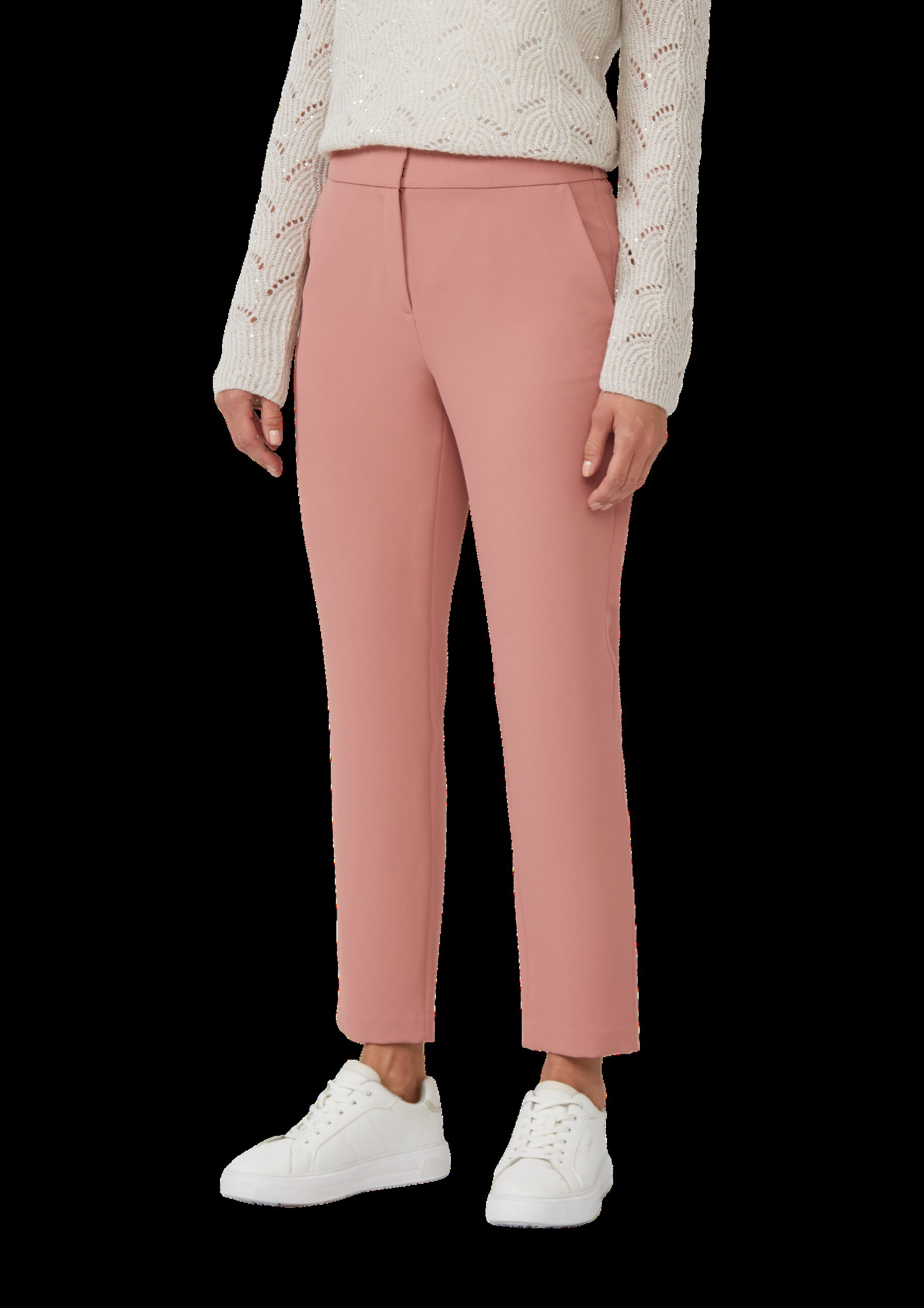 Twill-Hose im Slim Fit mit elastischem Einsatz