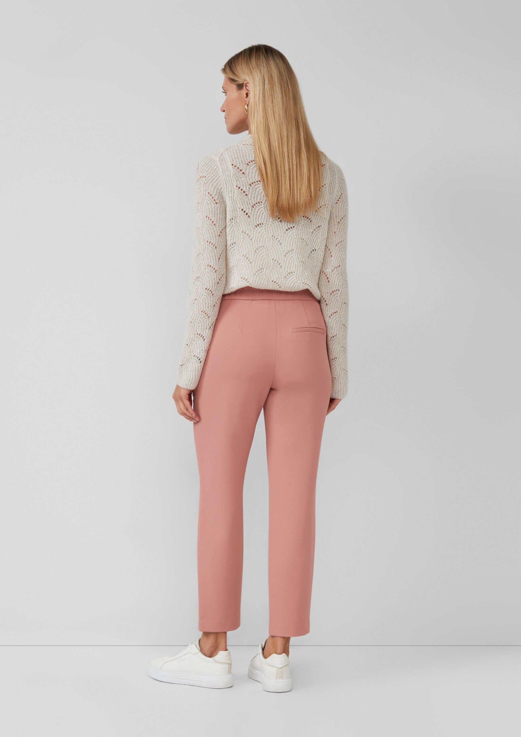 Twill-Hose im Slim Fit mit elastischem Einsatz