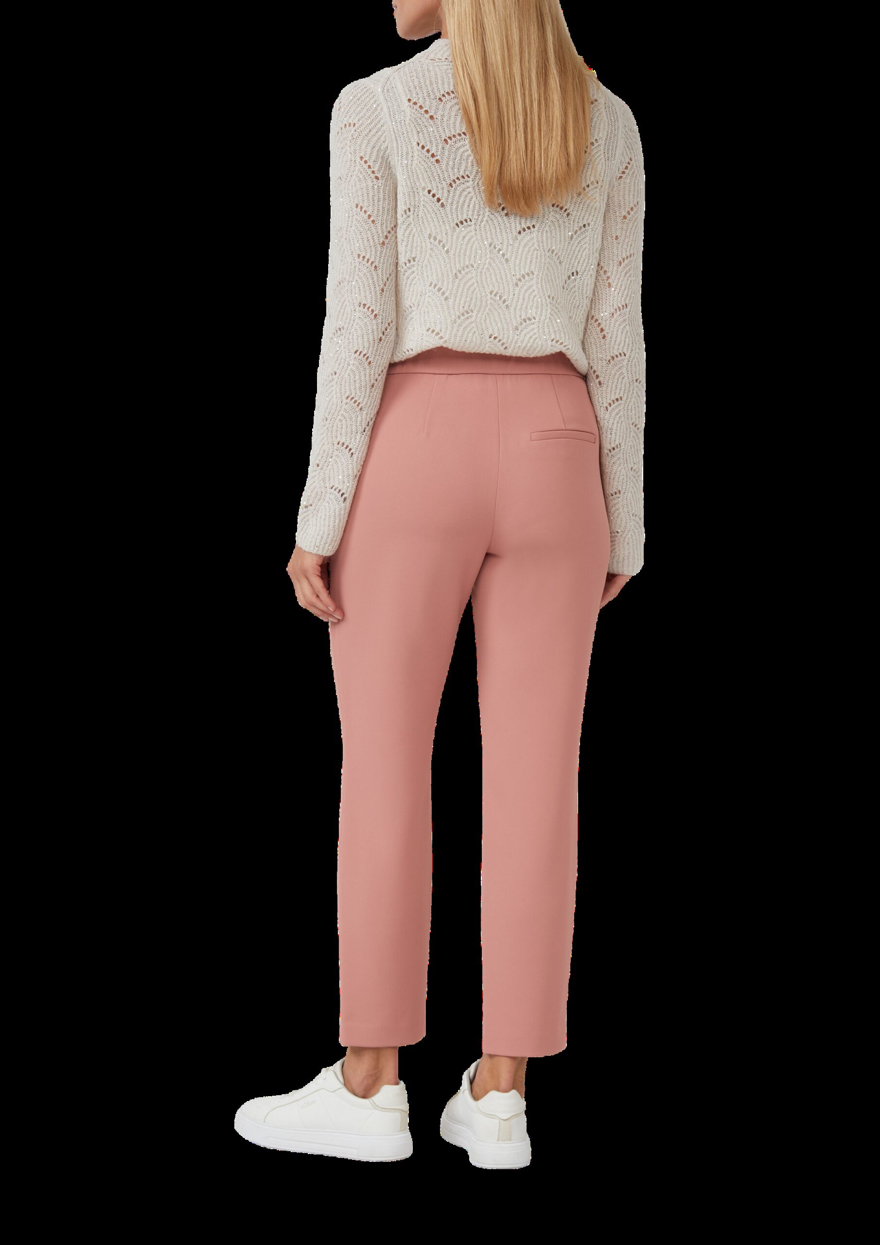 Twill-Hose im Slim Fit mit elastischem Einsatz