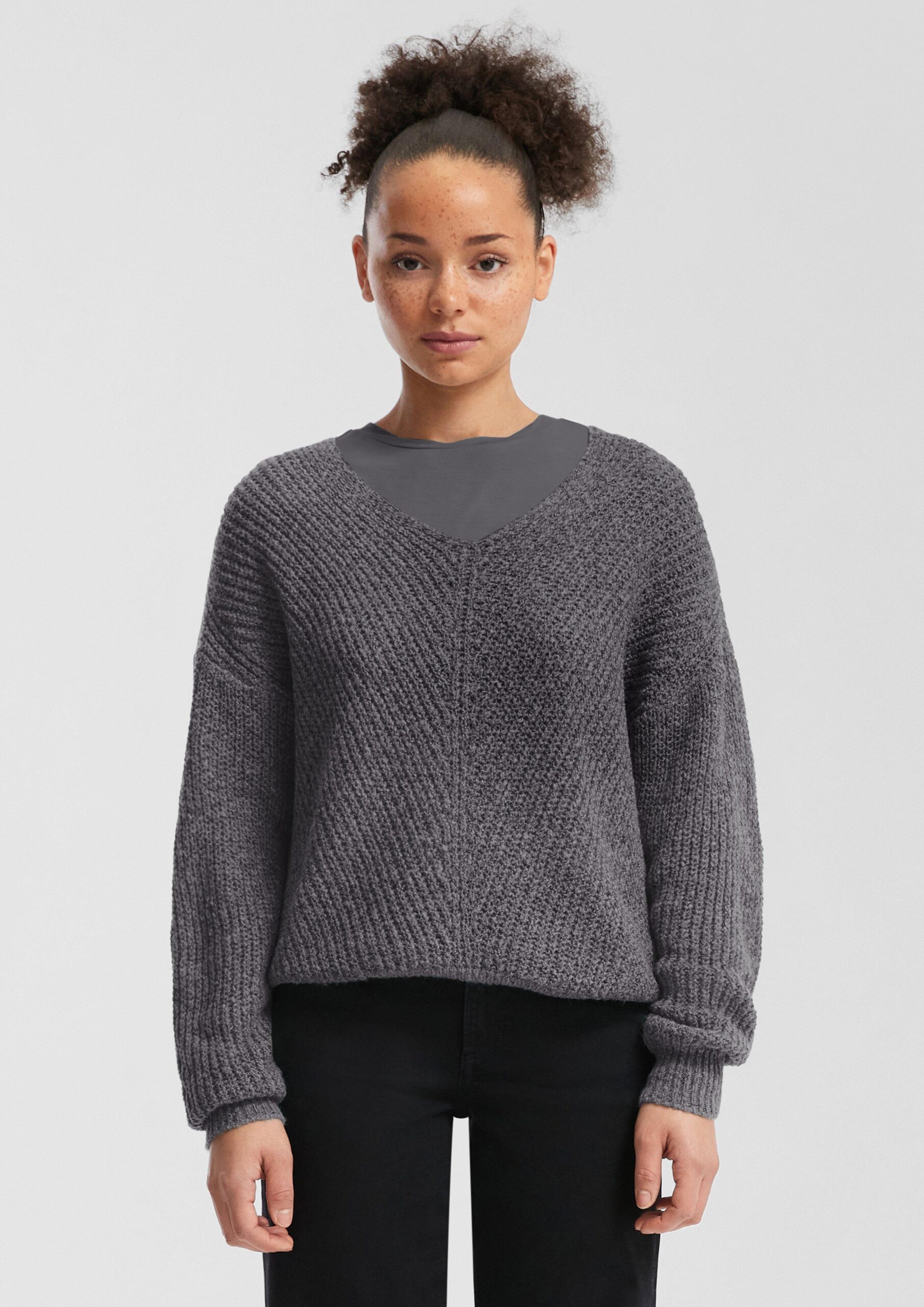 Melierter Pullover