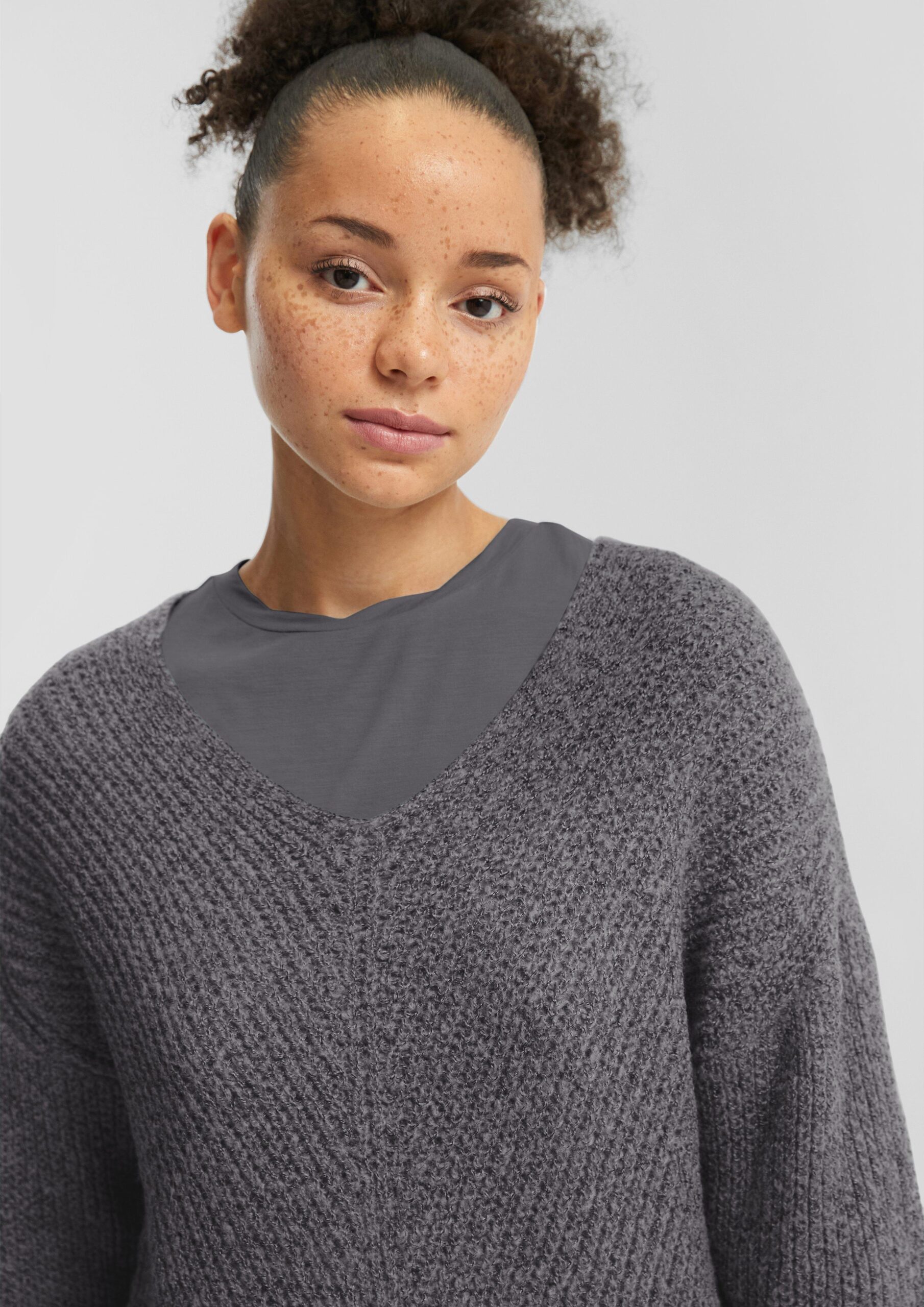Melierter Pullover