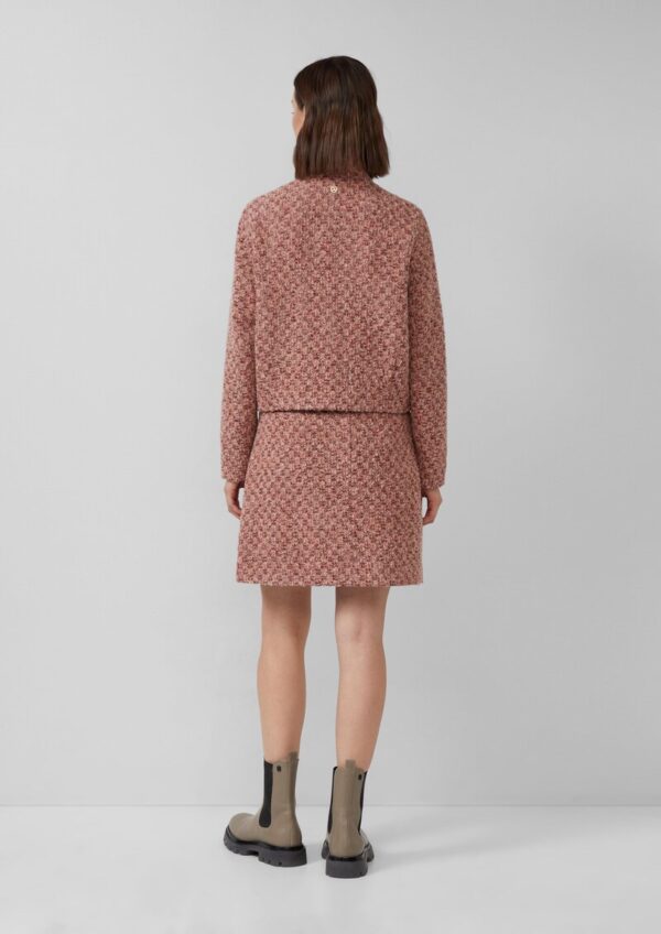 Gefütterte Bouclé-Jacke mit verdecktem Reißverschluss