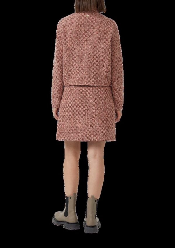 Gefütterte Bouclé-Jacke mit verdecktem Reißverschluss