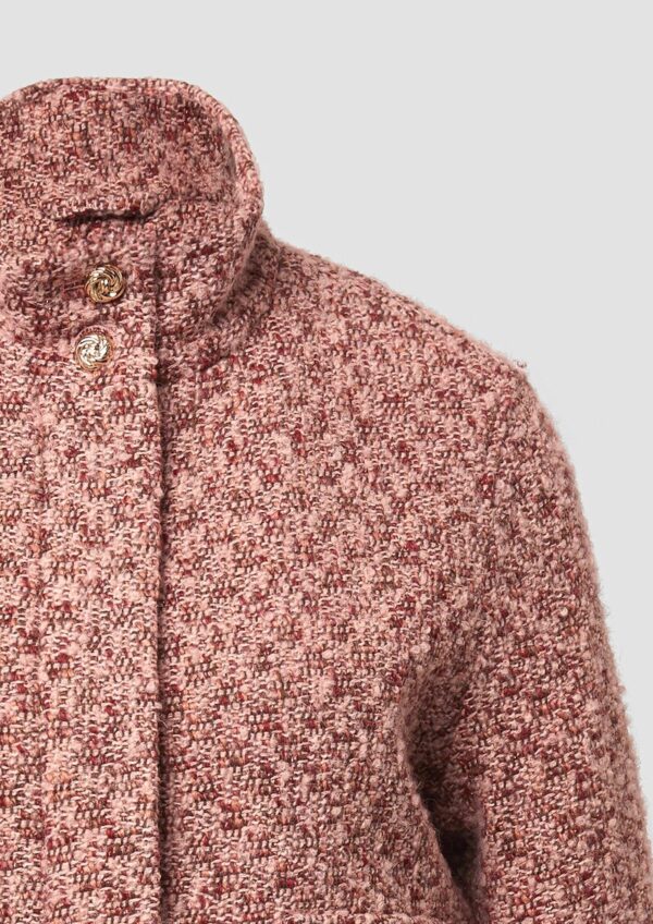 Gefütterte Bouclé-Jacke mit verdecktem Reißverschluss