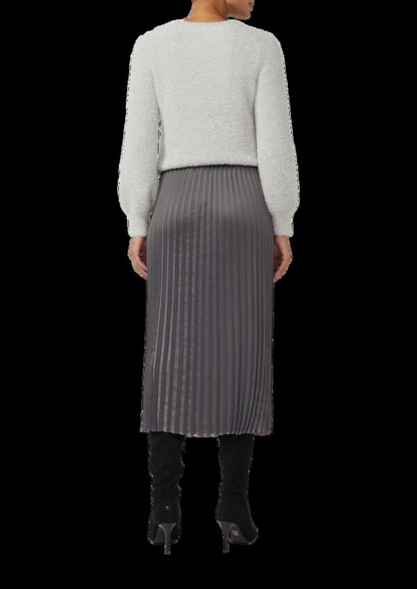 Langer Plissee-Rock aus Satin mit Elastikbund