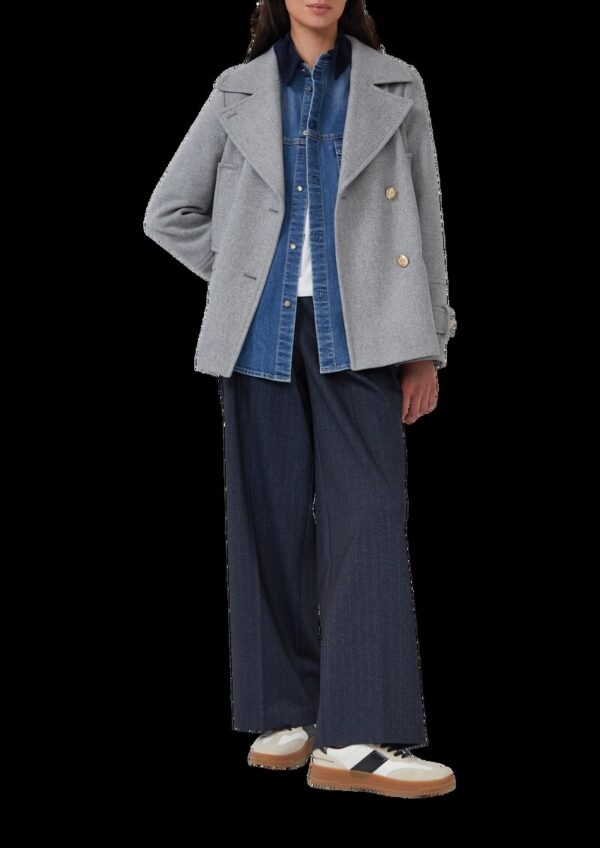 Denim-Overshirt mit Cord-Details