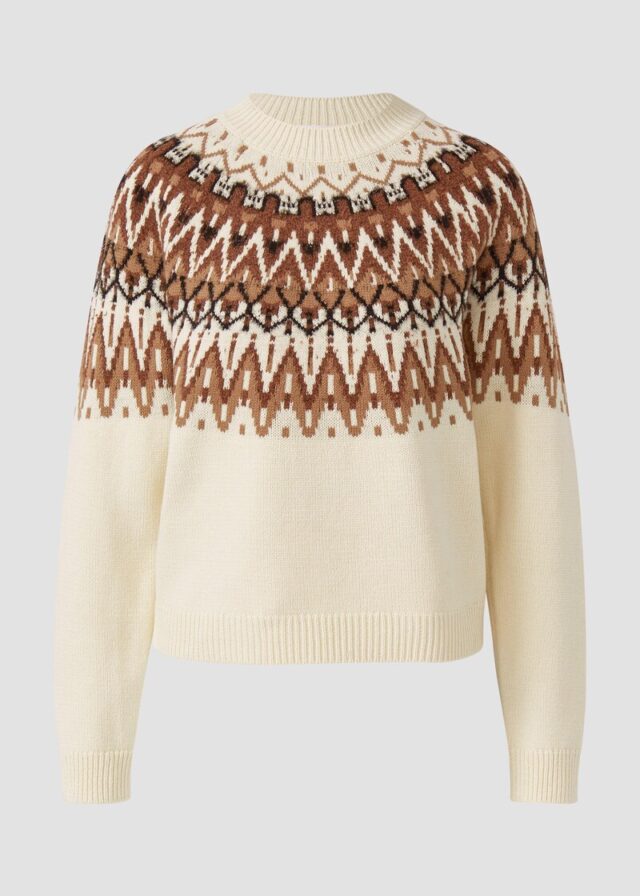 Strickpullover mit Jacquard-Muster