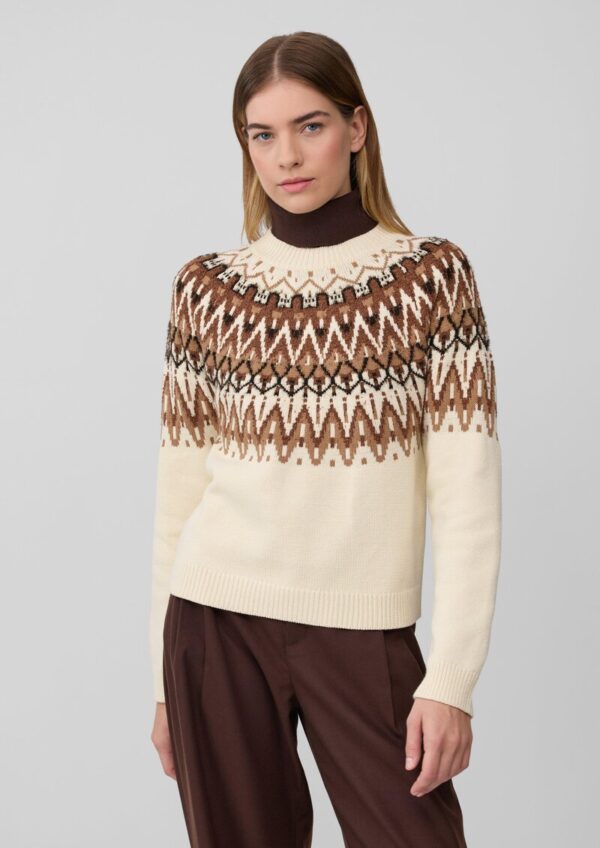 Strickpullover mit Jacquard-Muster