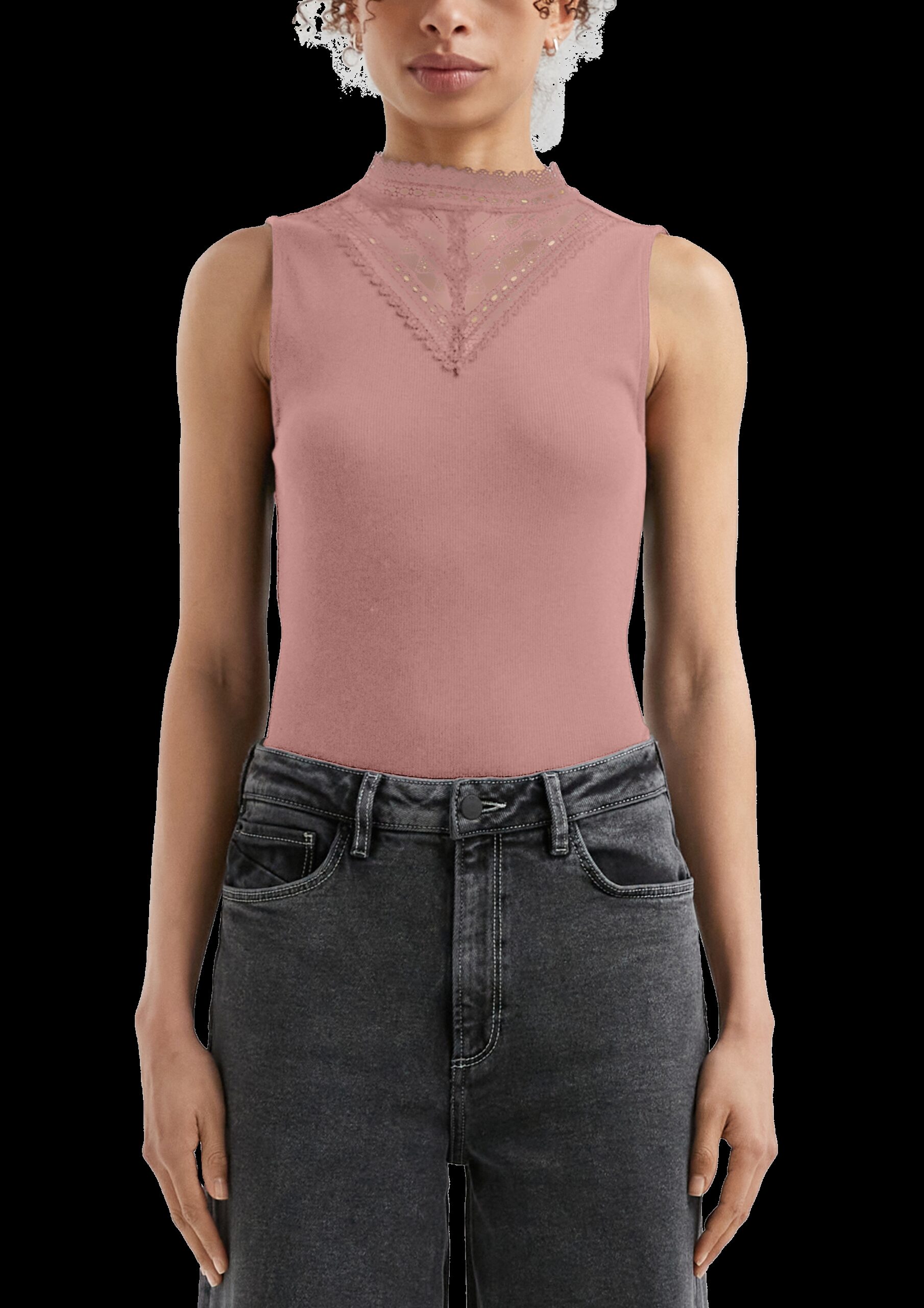 Ripptop mit Spitzeneinsatz